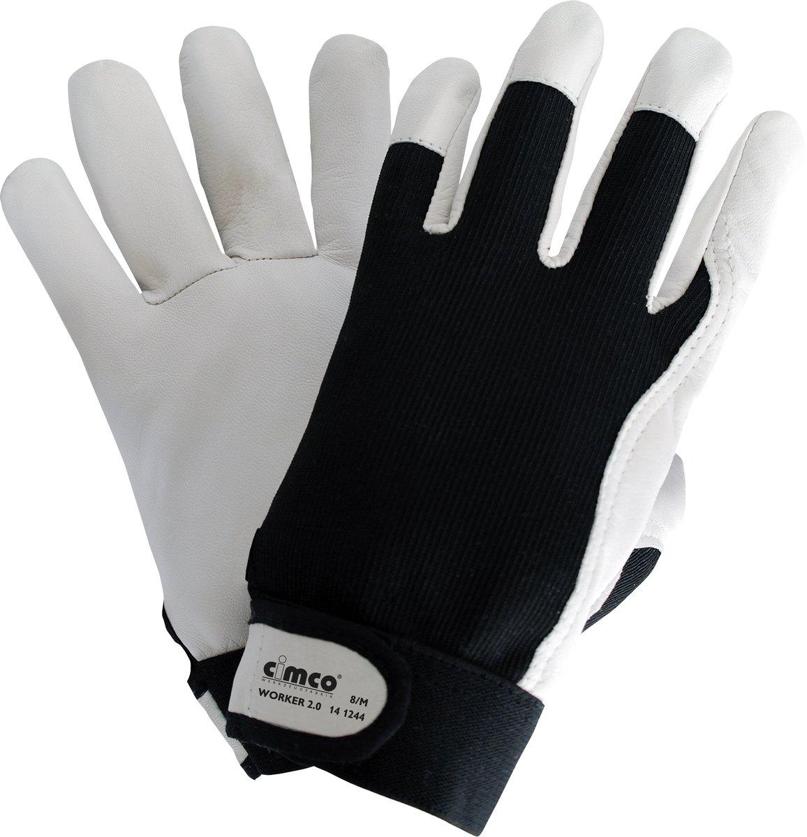 Arbeitshandschuh "Worker 2.0" schwarz/weiß, Größe 9/L