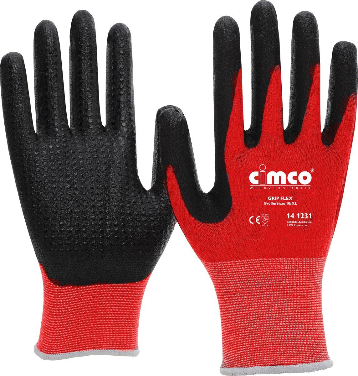 Arbeitshandschuh "Grip Flex" schwarz/rot, Größe 11/XXL