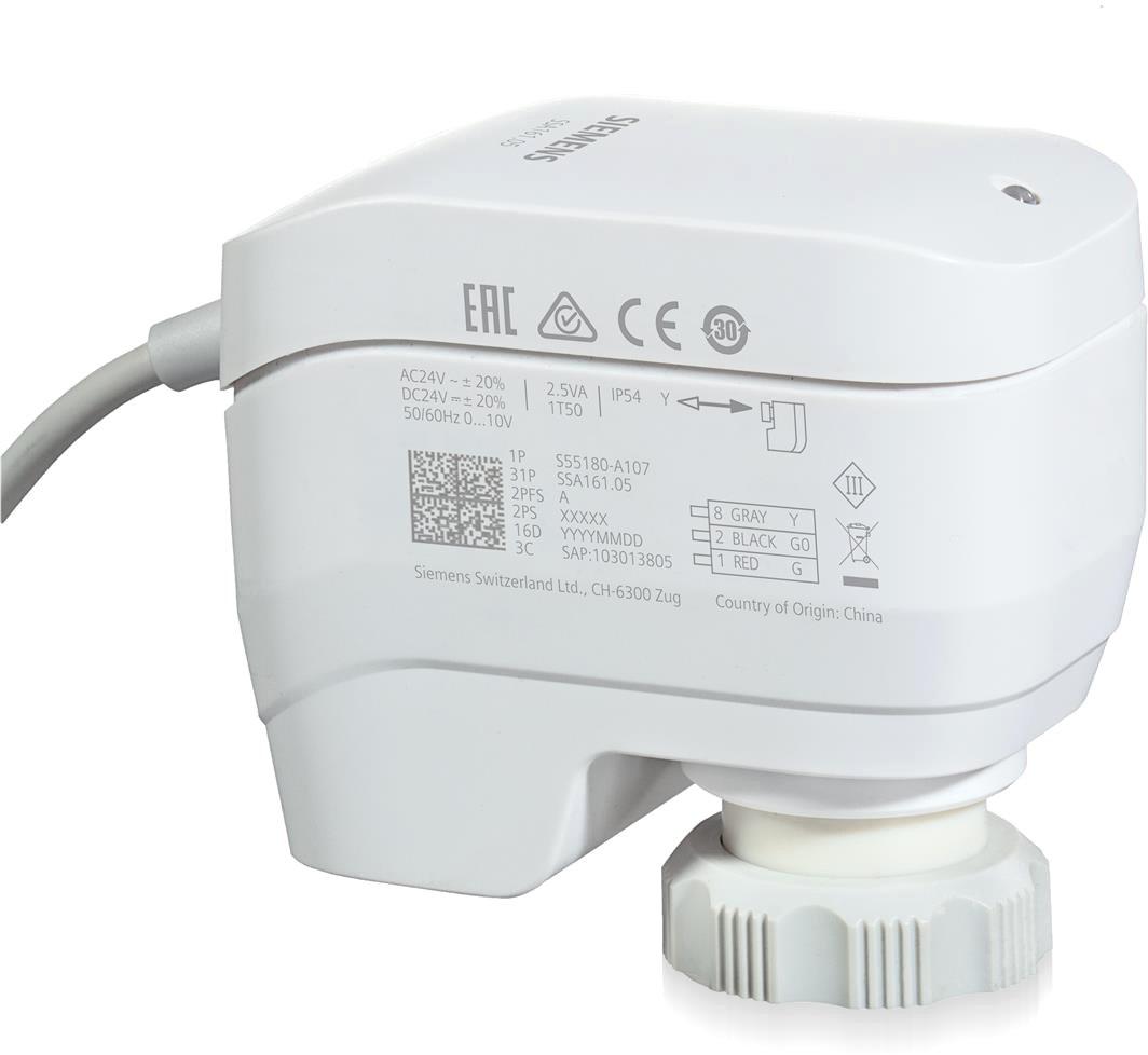 Elektromotorische Stellantriebe 100 N für Ventile mit 1.2 bis 6.5 mm Hub