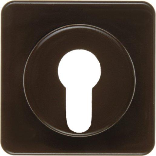 Zentralstück für Schlüsselschalter/-tast er wg Up IP44 braun glänzend