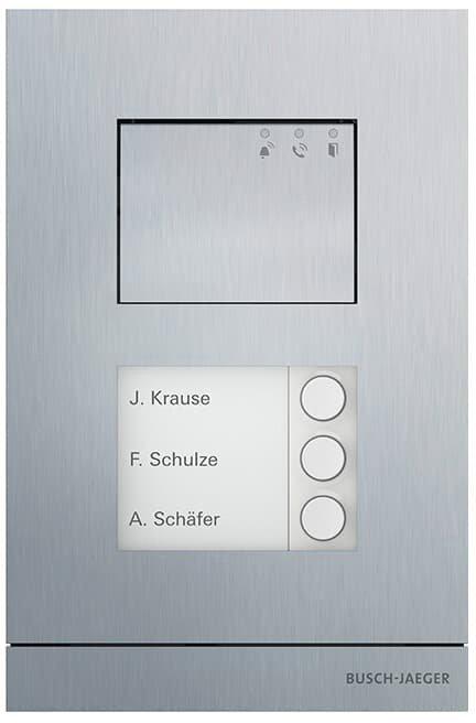 Außenstation Audio 3-fach aluminium - Busch-Welcome 2-Draht