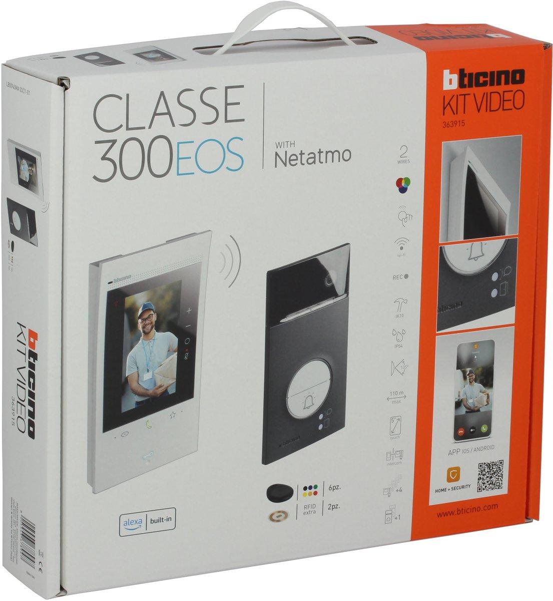 Flex'ONE Video-Set mit Türstation LINEA3000 Black + CLASSE 300EOS with Netatmo