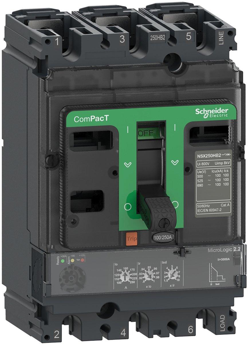 Kompaktleistungsschalter ComPacT NSX160B mit Micrologic 2.2 3P3D 36-100A,25kA