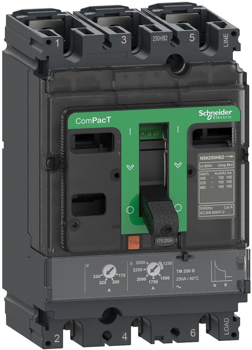 Kompaktleistungsschalter ComPacT NSX250HB1 mit TM125D 3P3D 125 A, 75kA/690V AC