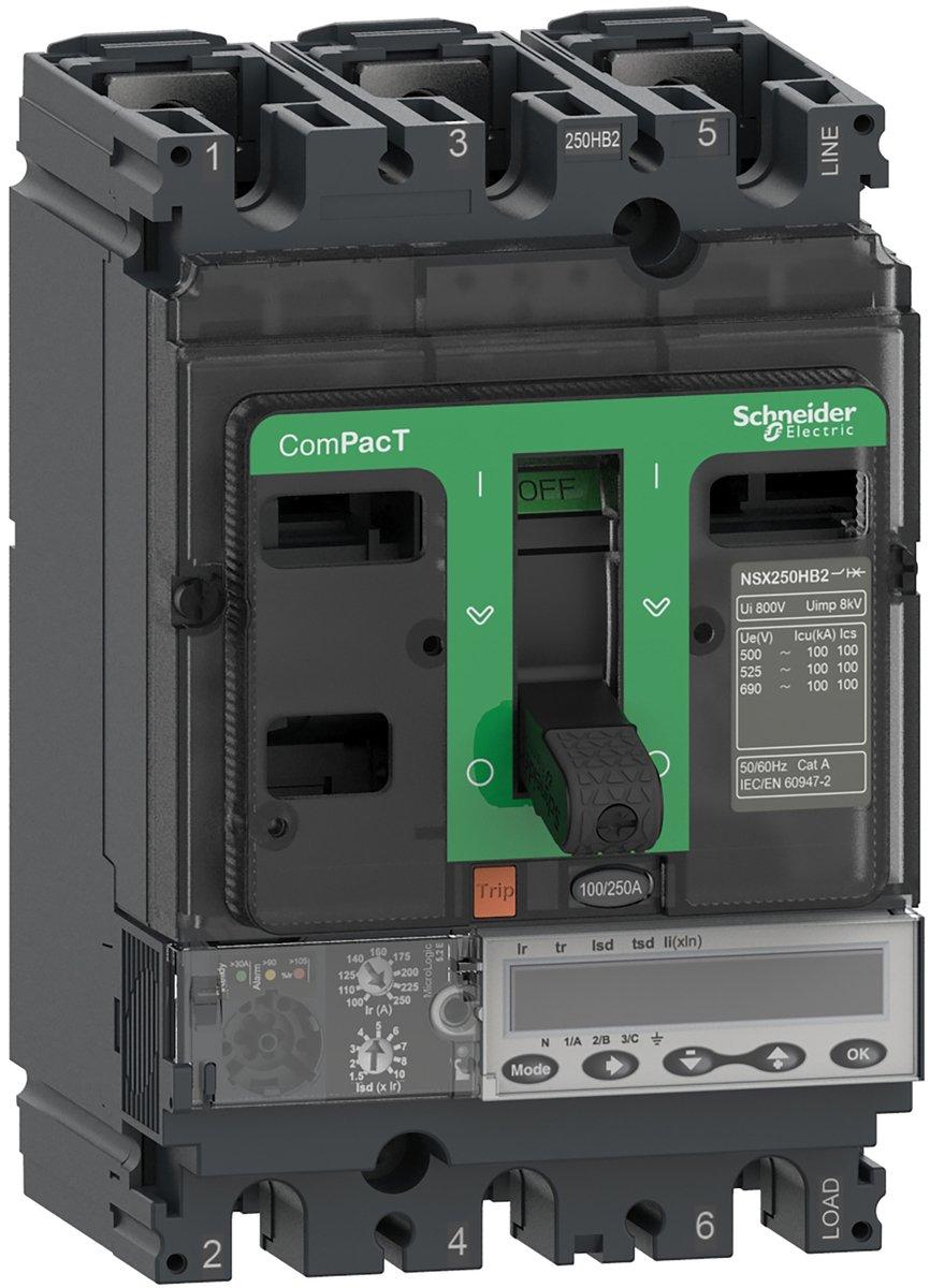 Kompaktleistungsschalter ComPacT NSX250HB2 mit Micrologic 5.2 E 3P3D 250A, 100kA