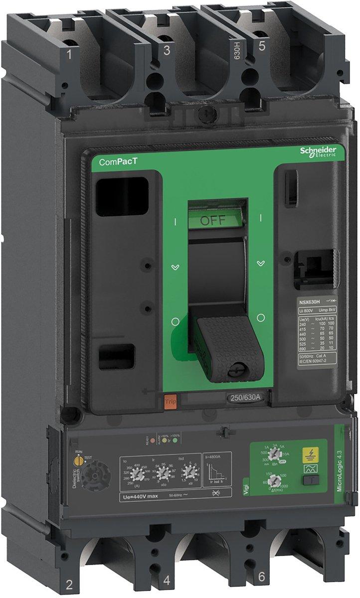 Kompaktleistungsschalter ComPacT NSX400F mit Micrologic 4.3 160-400A, 3P3D 36kA