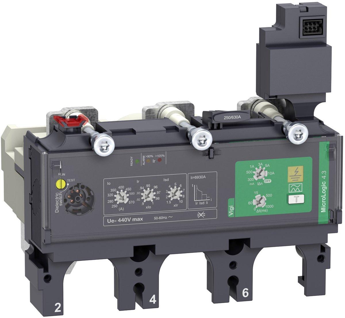 Elektronisches Auslösegerät MicroLogic 4.3 400A 3P3D für ComPacT NSX400/630