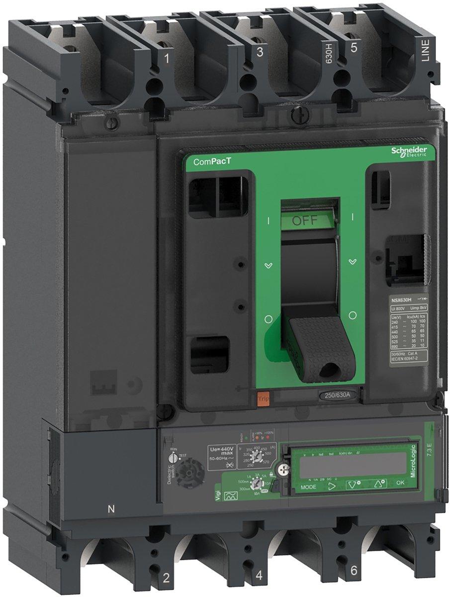 Kompaktleistungsschalter ComPacT NSX630N 50kA/415VAC MicroLogic 7.3 E Vigi 570A