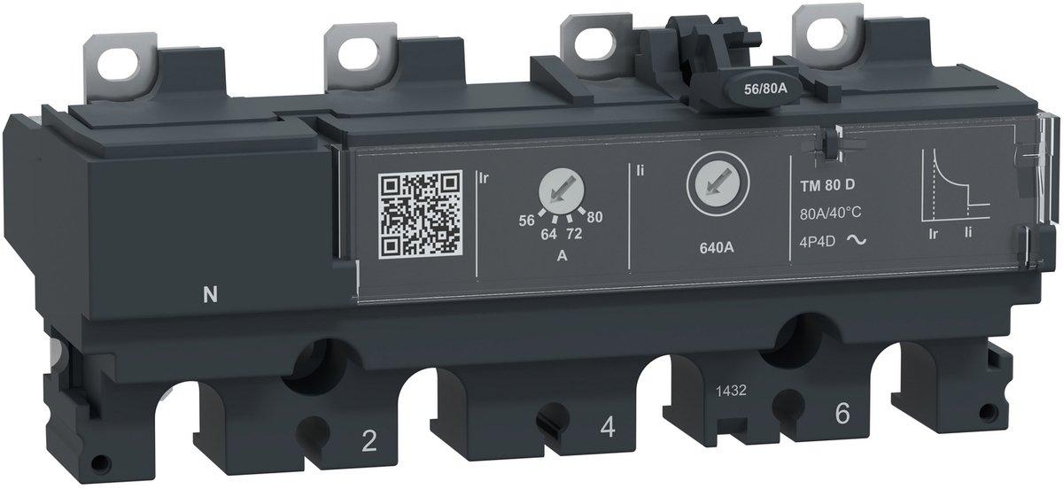 DC-Auslösegerät thermomagnetisch TM80DC 80A 4P4D für ComPacT NSX100DC
