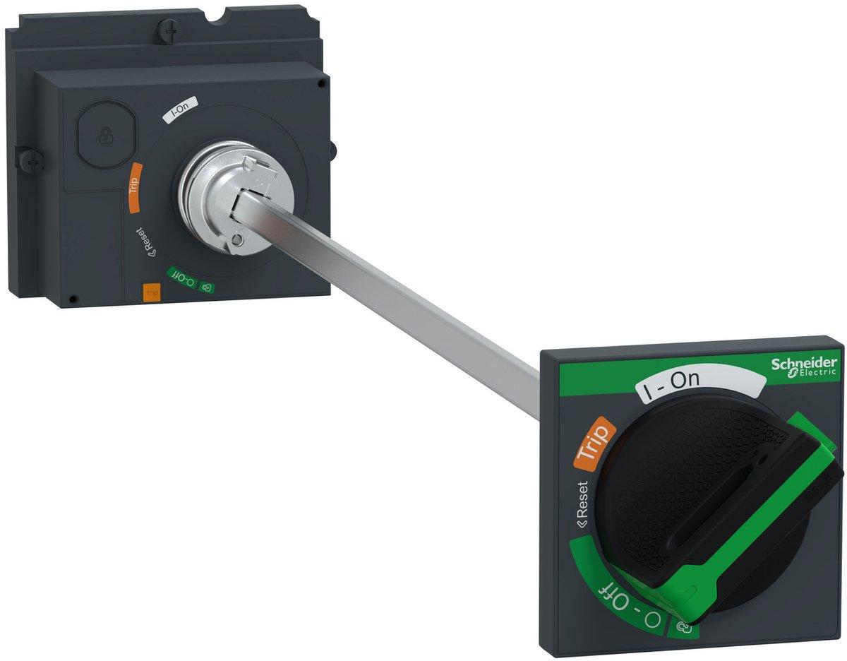 Drehantrieb mit Türkupplung in Einschubtechnik, schwarzer Griff IP55