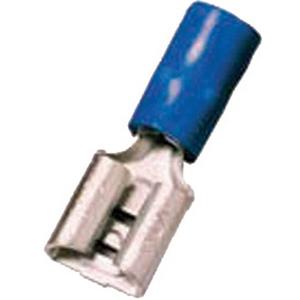 Isolierte Flachsteckhülse 1,5-2,5mm³ 2,8 x 0,8 blau Messing