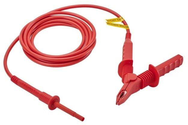 HV - Messleitung rot mit Krokoklemme für 5 kV L = 3 Meter