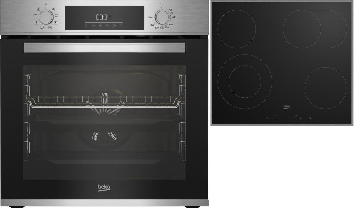 Einbaubackofen und Glaskeramikkochfeld im Set BBSM12320X