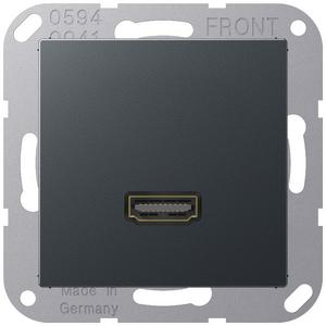 Multimedia-Anschlusssystem HDMI, Serie A, anthrazit matt