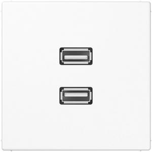 Multimedia-Anschlusssystem 2 x USB 2.0, Serie LS, alpinweiß