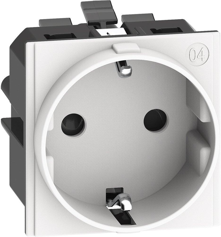 LivingNow Schutzkontaktsteckdose mit schraublosem Anschluss in der Farbe White