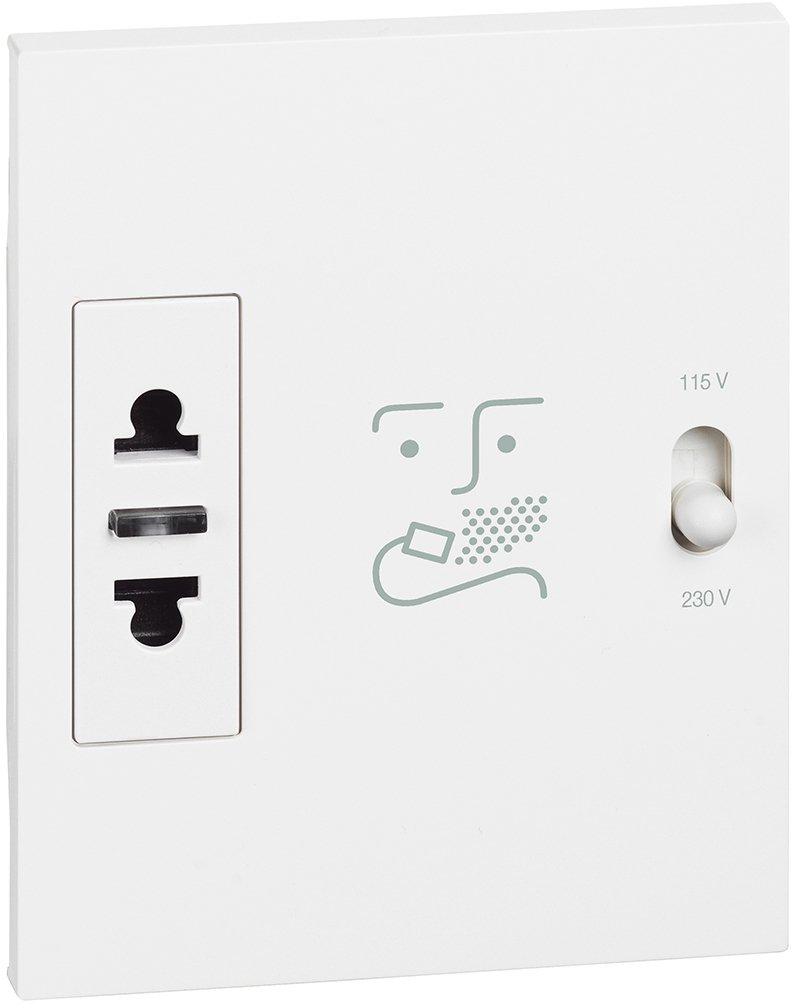LivingNow 3-modulige Rasiersteckdose in der Farbausführung White