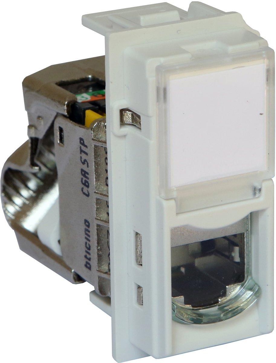 LivingNow 1-modulige Datendose Kategorie 6A geschirmt in der Farbe White