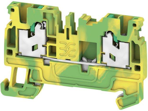 Schutzleiter-Reihenklemme SNAP IN 2,5 mm² 800 V grün/gelb