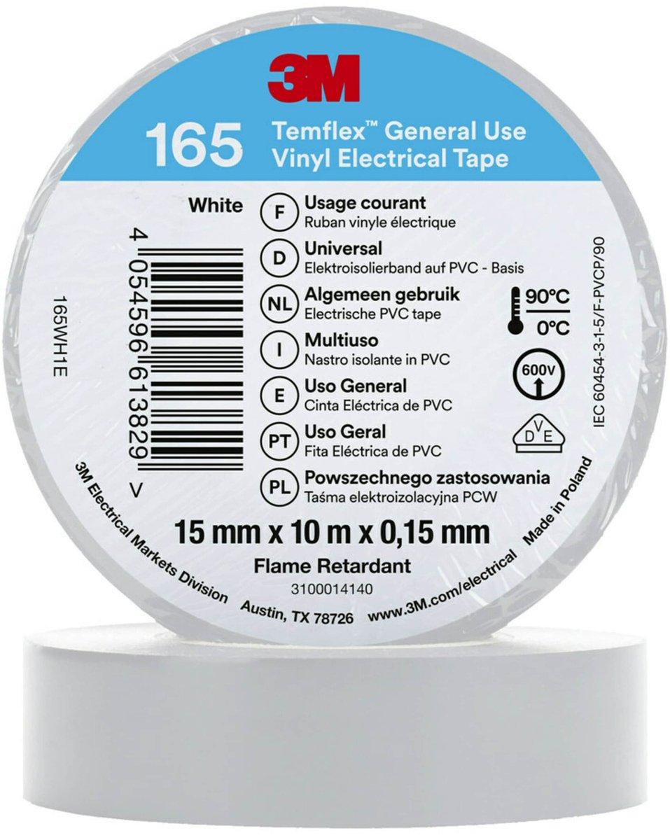 Elektro-Isolierband 15 mm x 10 m Weiß