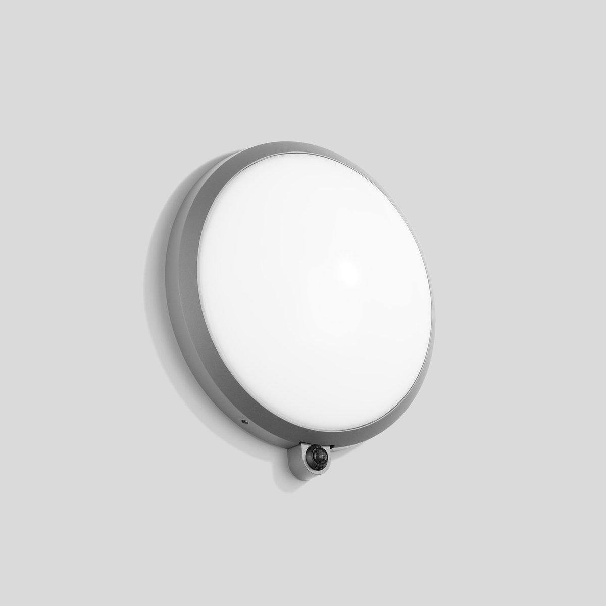 Wandleuchte mit PIR-Sensor für den Innen- & Außenbereich Silber 3000 K