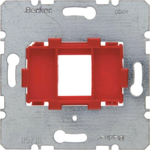 Tragplatte mit roter Aufnahme 1-fach Modul Einsatz
