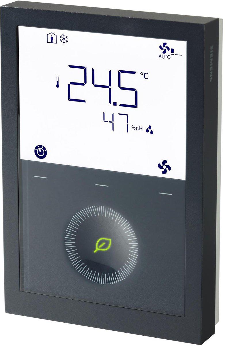 KNX Raumtemperaturregler LCD 5..40 °C - DC 0 - 10 V / 2-Pkt FanCoil / Universal