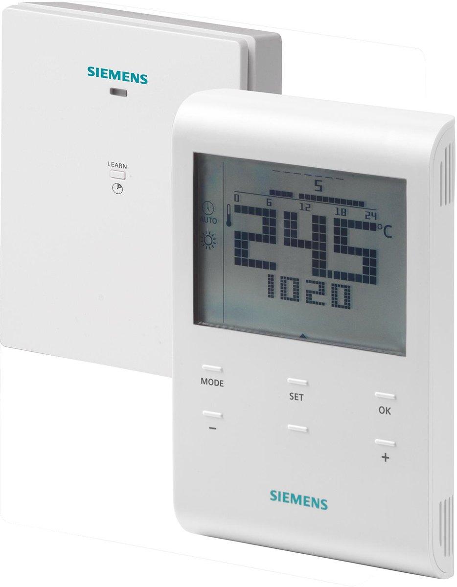 Raumtemperaturregler LCD W7 5..35°C H 2-P. Batterie 3V ext.Eingang Funk-Set