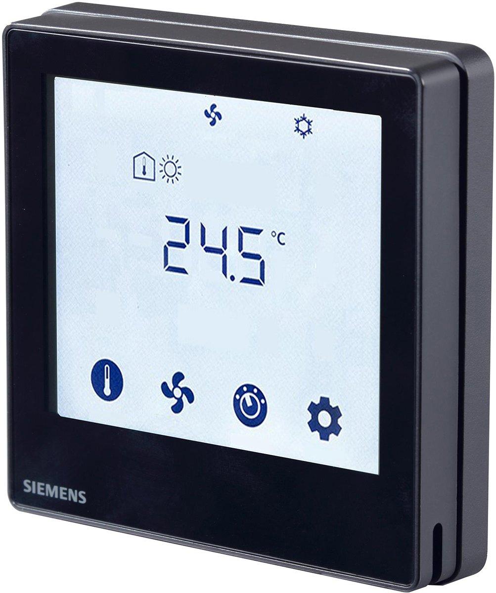 KNX Fan-Coil Regler Touchscreen 5..40 °C Einbau - 2/4-Rohr 2/3-Pkt schwarz