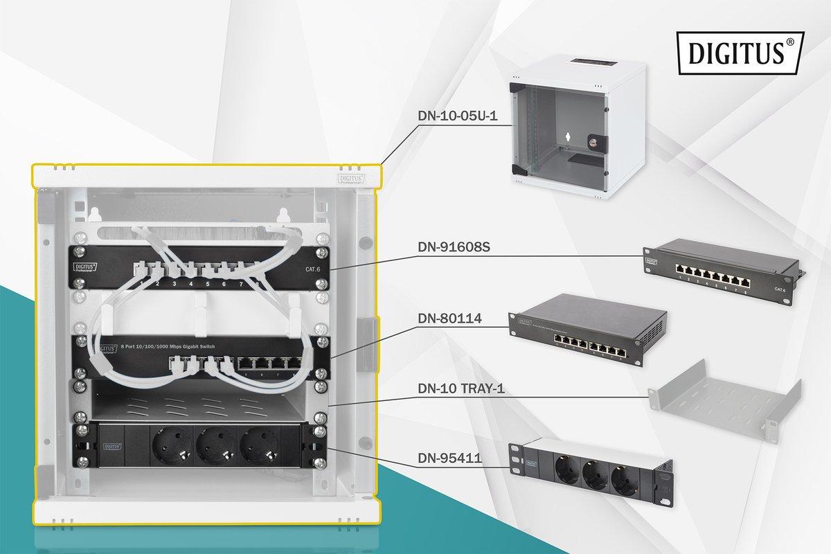 DIGITUS Netzwerk-Set 254 mm (10") - 6HE 312 x 300 mm (B xT)