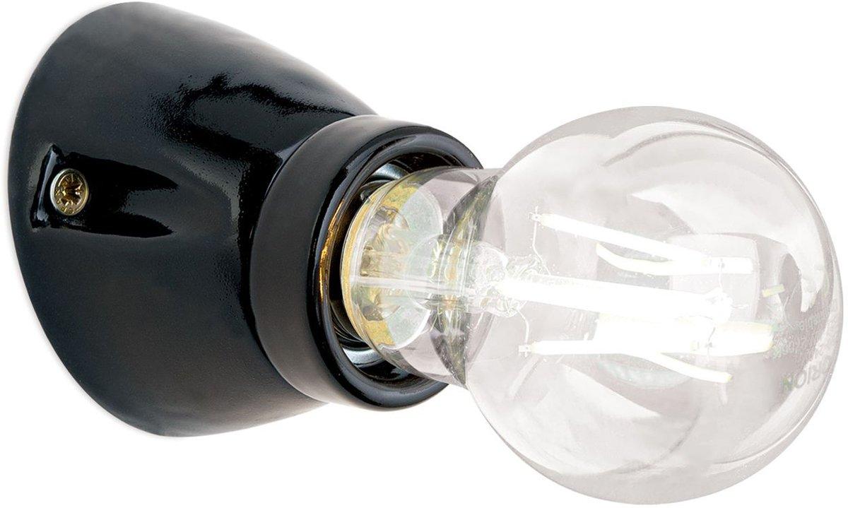 Frost Wandleuchte 2-1367 schwarz Keramik 1xE27 max.60W Ø7cm H6cm