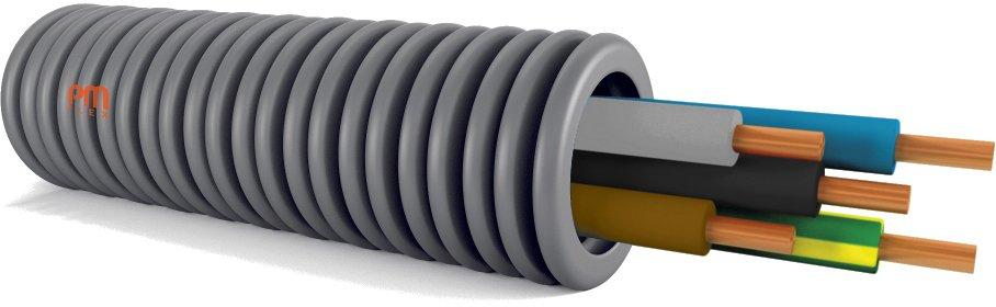 Panzerflex vorverdrahtet + H07V-U 5X2,5 BL,GR,BR,SW,GG