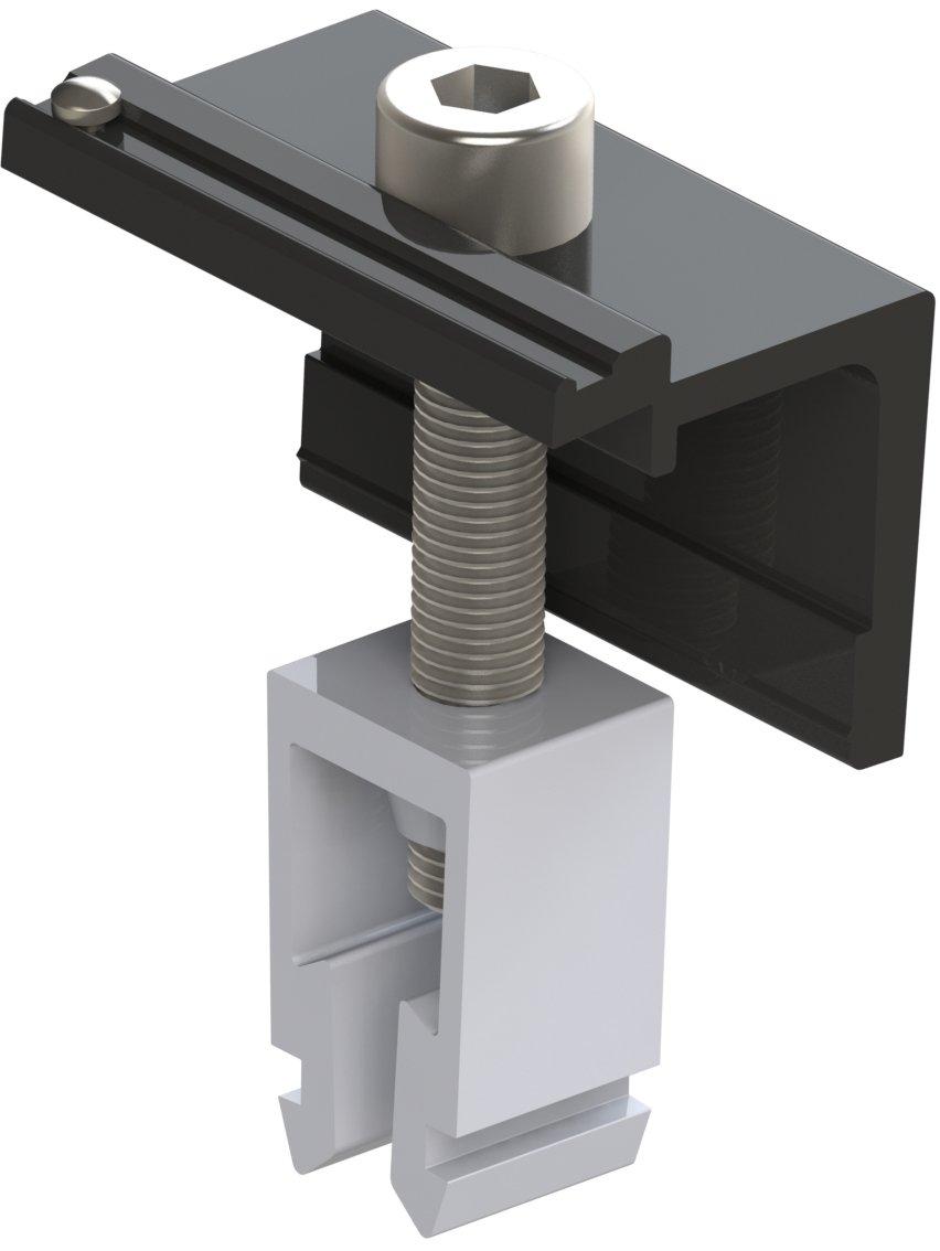 Abschlussklemme Click höhenverstellbar schwarz 30-42 schwarz