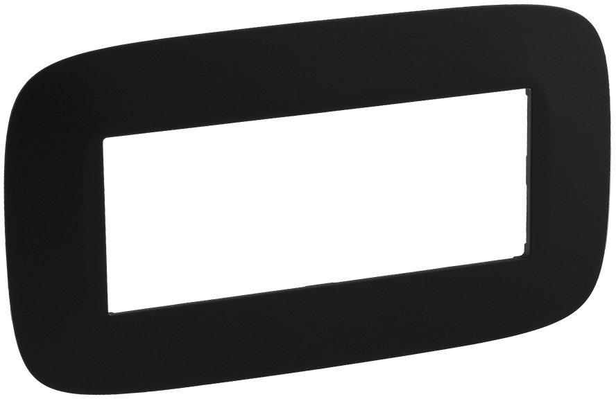 Valena Allure 5-moduliger Abdeckrahmen horizontale und vertikale Montage schwarz