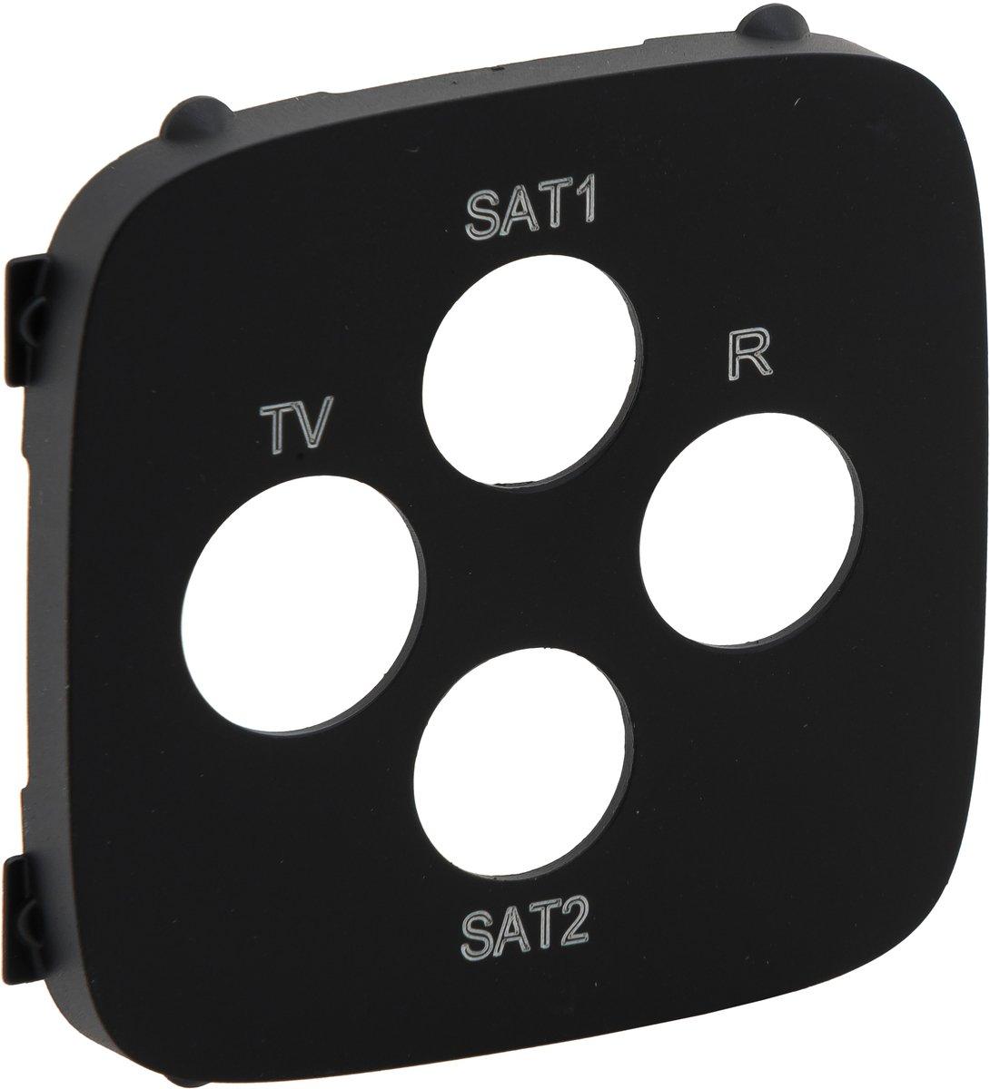 TV-R-SAT-SAT-Abdeckung für das Schalterprogramm Valena Allure Schwarz