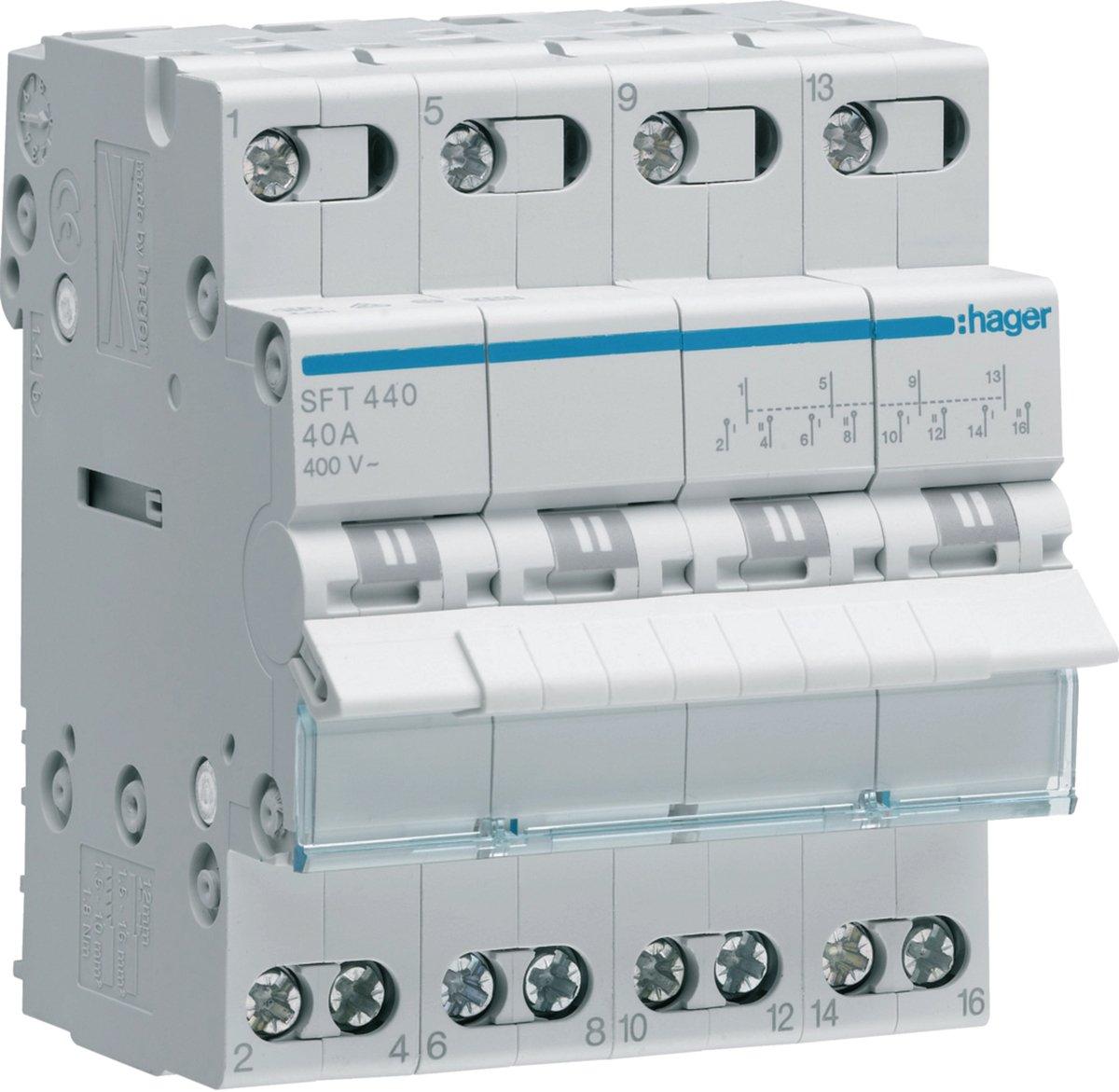 Netz-Notstrom 4 polig 40A mittig Aus SFT440