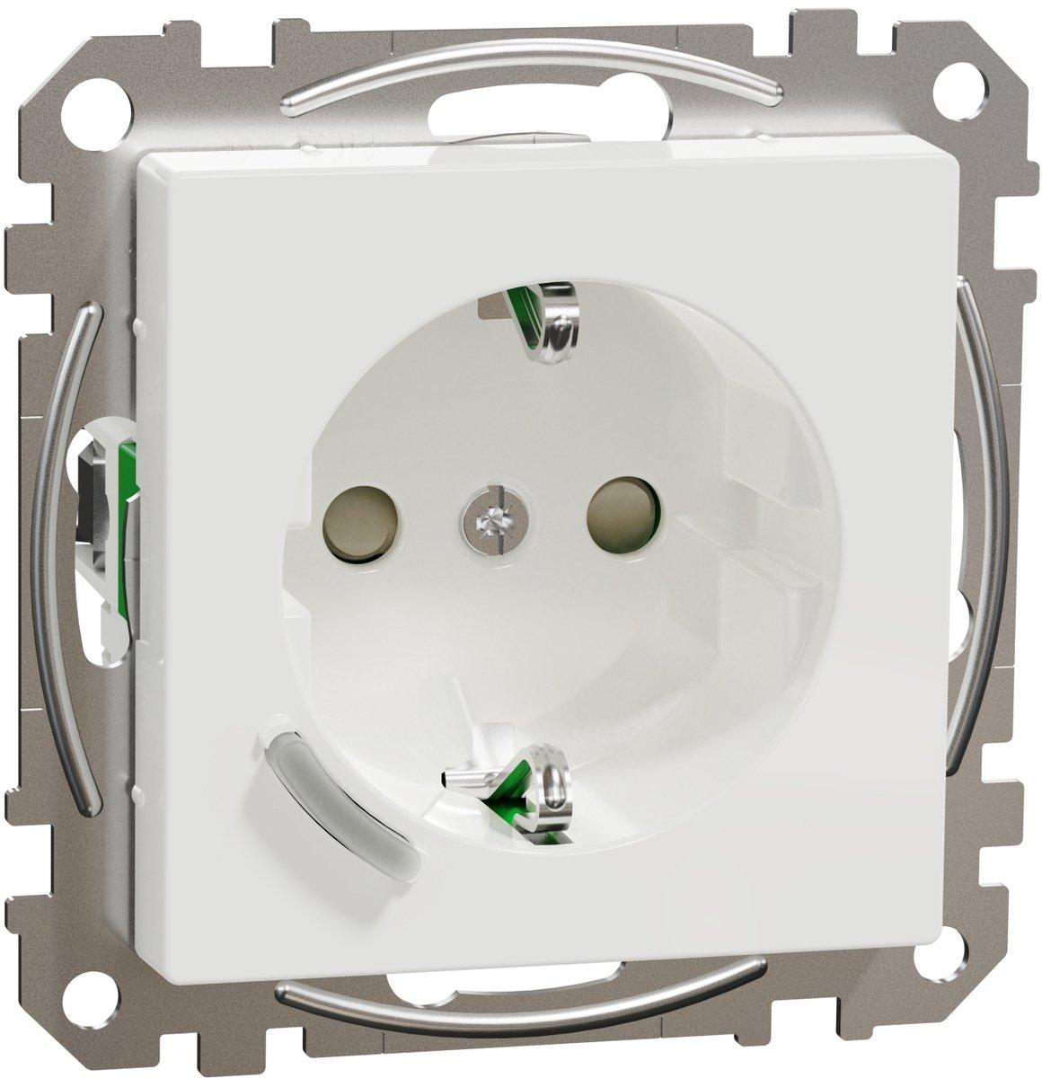 Wiser Smarte SCHUKO-Steckdose 16A System M Thermopl. brillant Aktivweiß glänzend