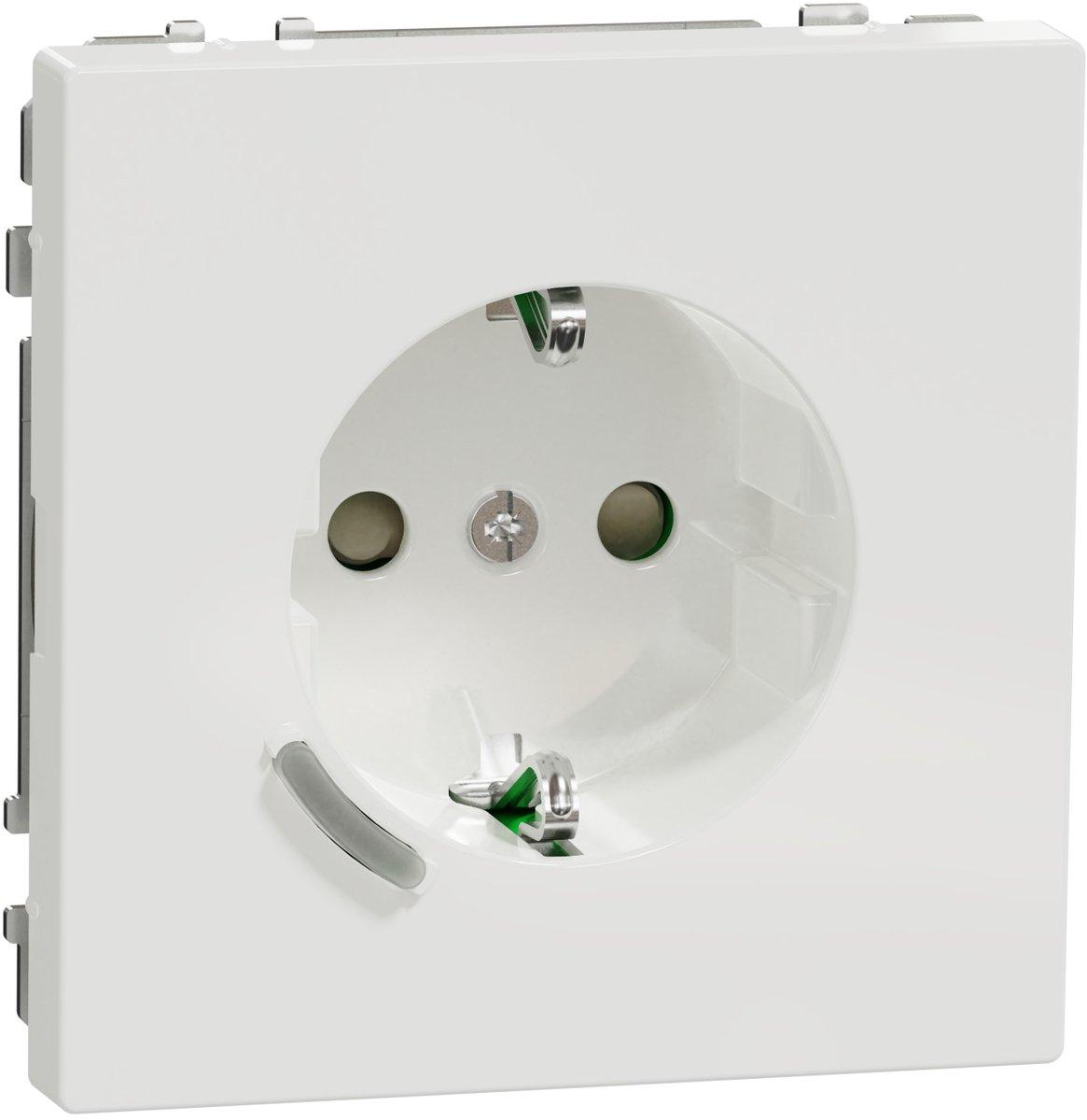 Wiser Smarte SCHUKO-Steckdose 16A System Design Thermoplast brillant Lotosweiß