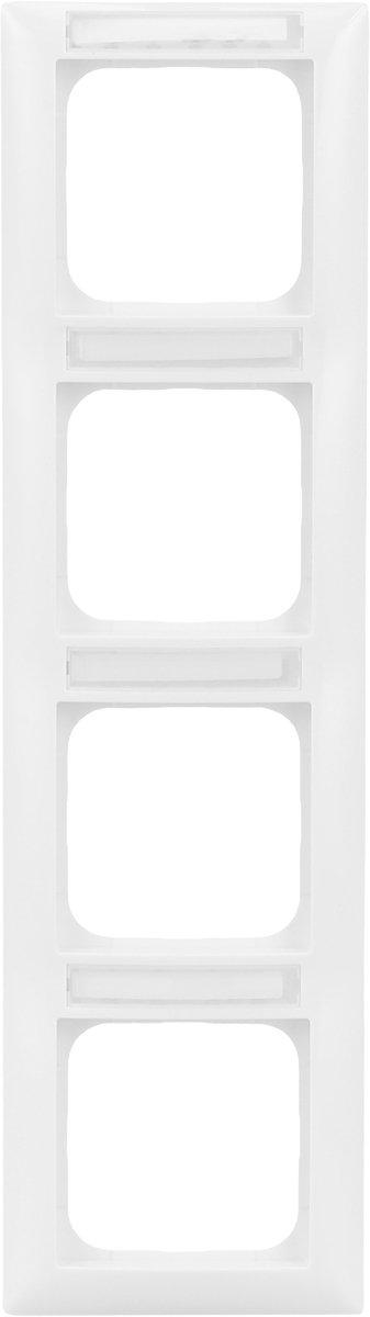 Abdeckrahmen mit Sichtfenster senkrecht 4-fach alpinweiß - Busch-balance SI