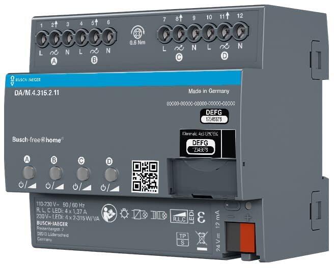 Dimmaktor 4-fach für Busch-free@home DA/M.4.315.2.11