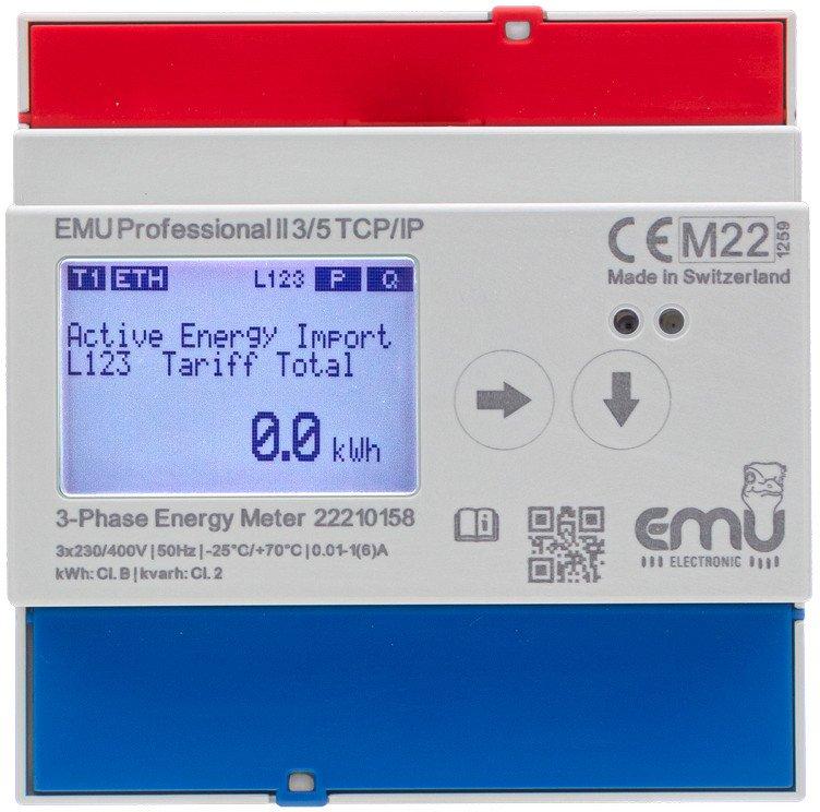 EMU Professional II 3/5 TCP/IP LP Wandlerzähle /5 od /1 MID B+D 3x230/400V 5(6)A