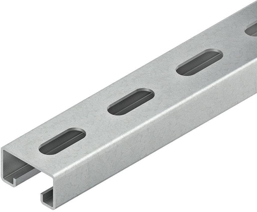 Ankerschiene C-Profil Schlitzweite 18 mm 40x22x2000 mm gelocht