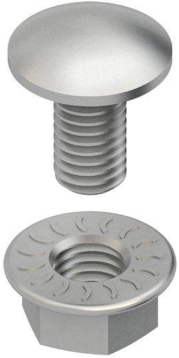 Flachrundkopfschraube M8 ähnl. DIN 603 Länge 16 mm Stahl feuerverzinkt