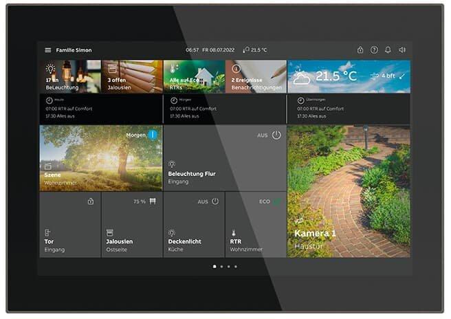 KNX Busch-SmartTouch 10" Wi-Fi Glas schwarz/graphit