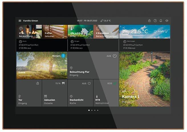 KNX Busch-SmartTouch 10" Wi-Fi Glas schwarz/roségold