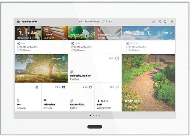 KNX Busch-SmartTouch 10" Wi-Fi Glas weiß/edelstahl