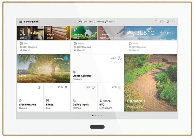 KNX Busch-SmartTouch 10" Wi-Fi Glas weiß/gold