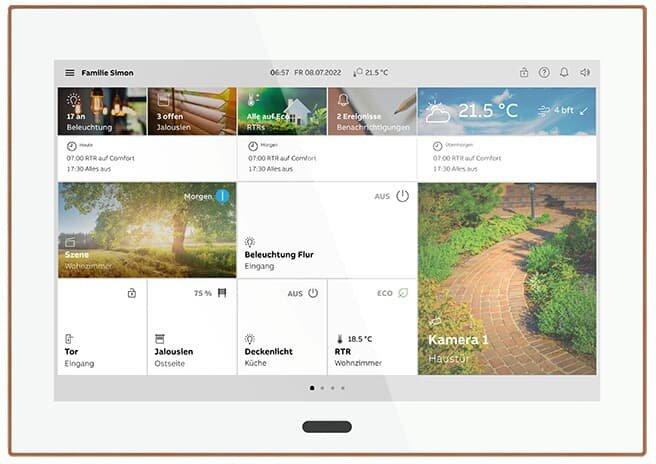 KNX Busch-SmartTouch 10" Wi-Fi Glas weiß/roségold