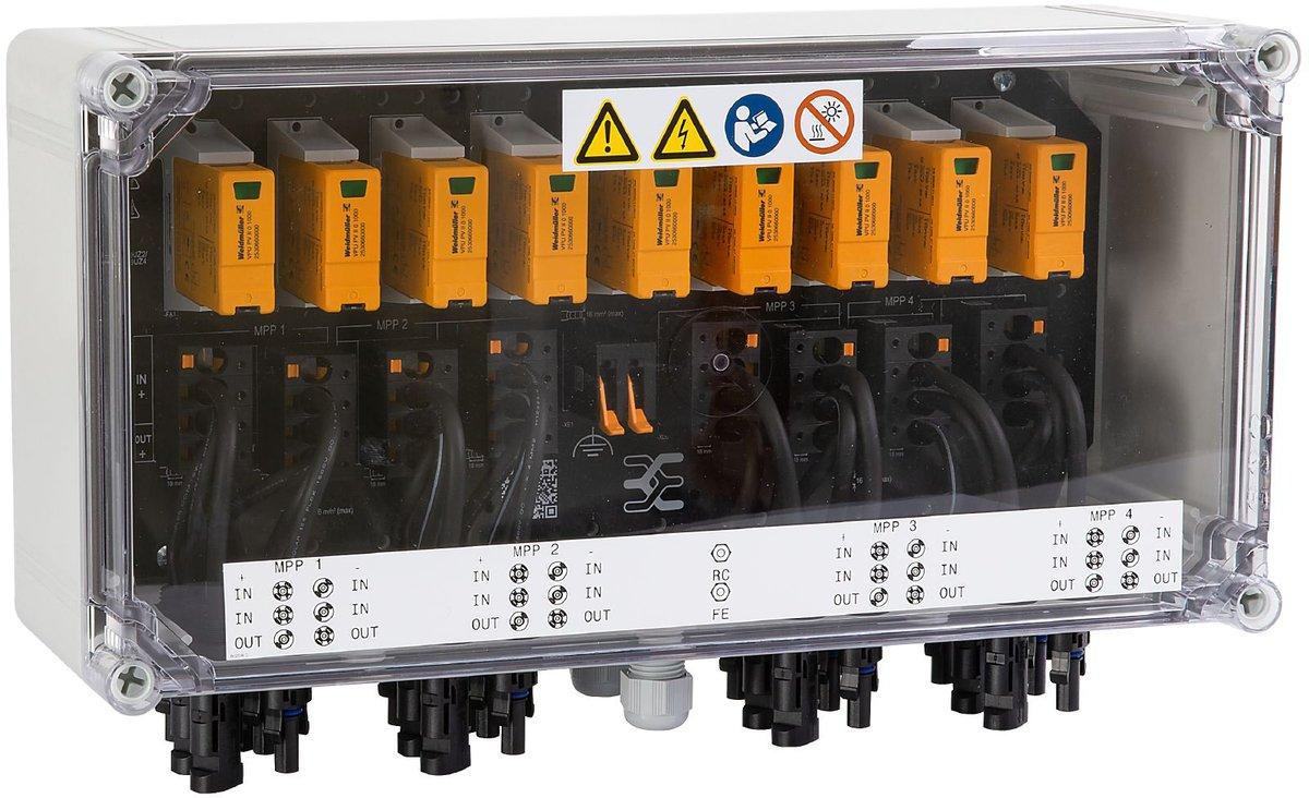PV Generatoranschlusskasten 1000V 4 MPPT´s 2 Eingänge/1 Ausgang pro MPPT