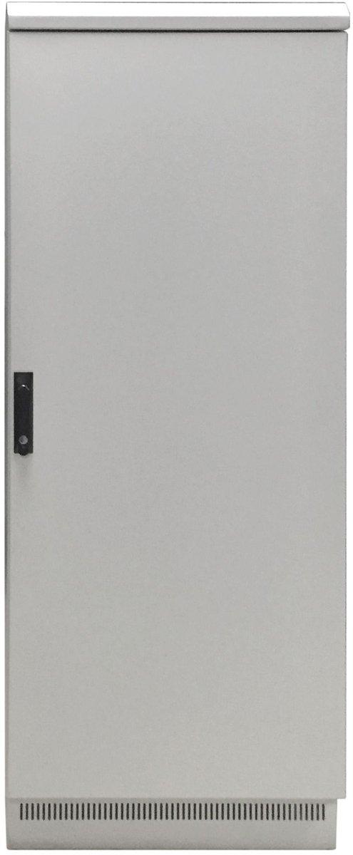 19 Zoll Netzwerkschrank 42HE 800x800 IP55 mit vormontiertem Sockel RAL7035